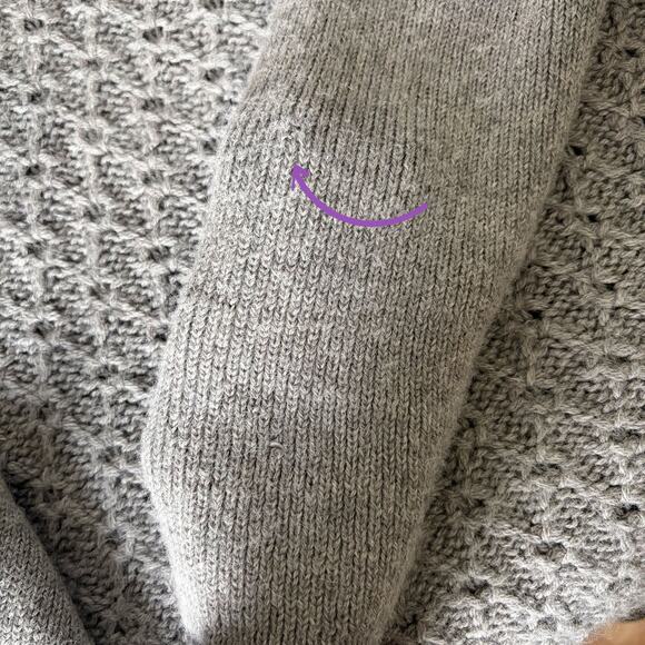 EILEEN FISHER 100% Baby Alpaca Soft Scoop Neckline Sweater in Gray Size L - Picture 9 of 13